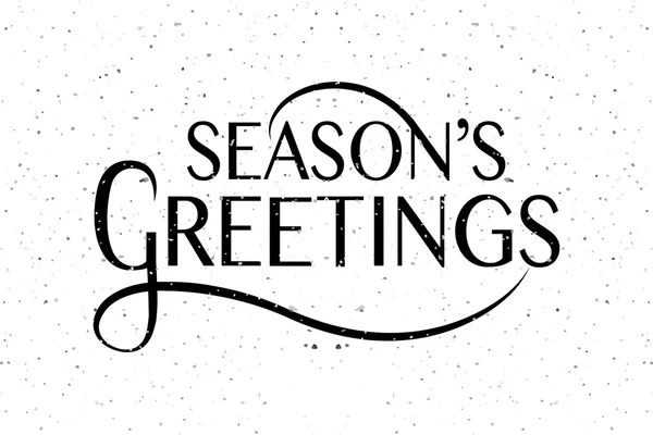 Season's Greetings typography for Christmas/New Year greeting ca — Διανυσματικό Αρχείο