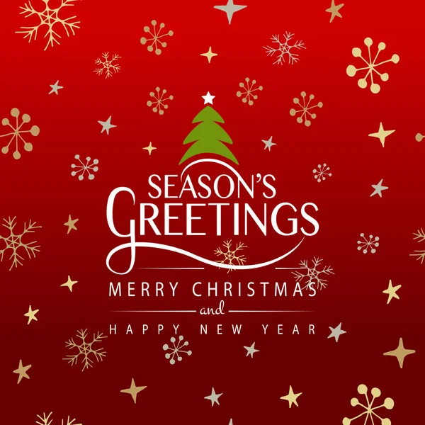 Hand sketched Season's Greetings logotype, badge and icon typogr — 图库矢量图片