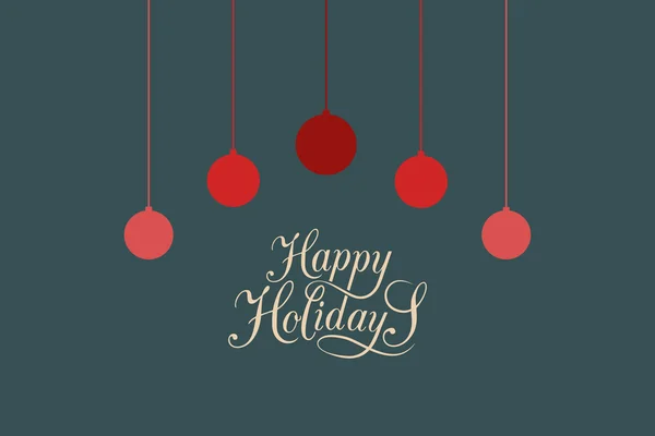 Happy Holidays logo, rozet ve simge tipografi el çizdi — Stok Vektör