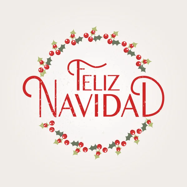 Handgezeichneter feliz navidad (Frohes neues Jahr auf spanisch) Schriftzug — Stockvektor