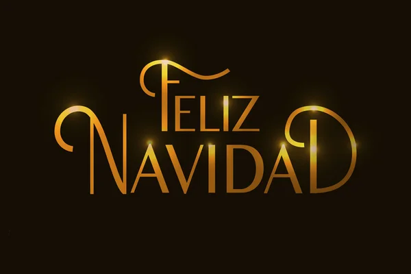 Handgezeichnetes feliz navidad-Logo (neues Jahr in Spanisch) — Stockvektor