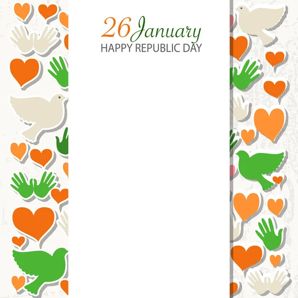 Republika Happy Day (Indie) szablony dla pocztówki, zaproszenia — Wektor stockowy