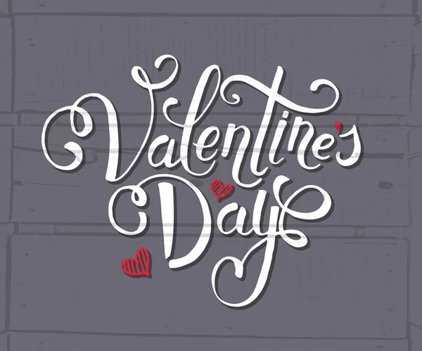 Hand sketched Valentine's Day text. Valentine's Day typography. — Stok Vektör