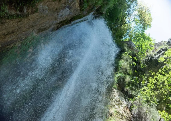 Высокоскоростные Снимки Водопада Senerchia Oasis Hunt Park Campania Italy — стоковое фото