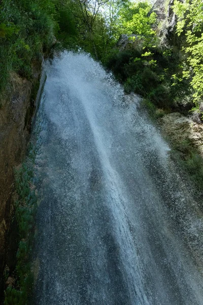 High Speed Aufnahmen Des Wasserfalls Oase Der Jagd Senerchia Park — Stockfoto