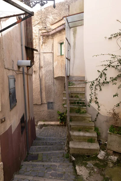 Contursi Terme Pequeño Pueblo Provincia Salerno Vistas Los Callejones Edificios — Foto de Stock