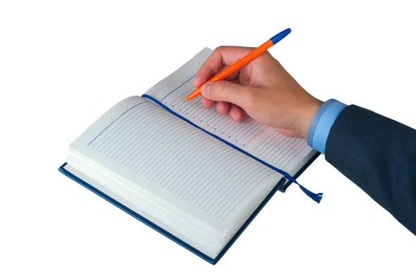 Streszczenie ręce pisanie na papierze — Zdjęcie stockowe