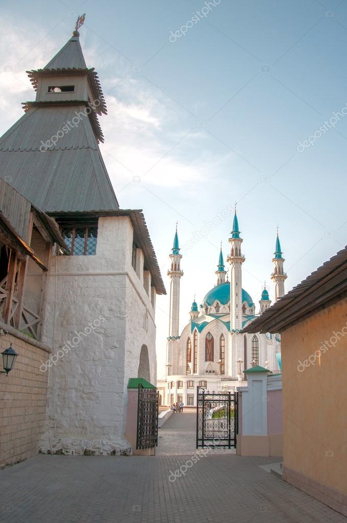 Intresting view of the Kul Sharif Mosque in Kazan Kremlin.