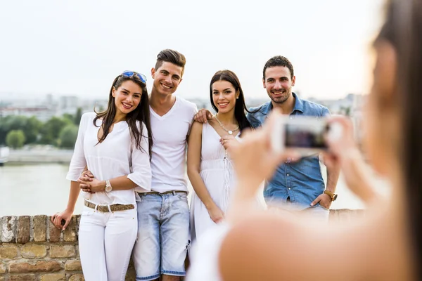 Group of people being photographed — Stock Photo, Image