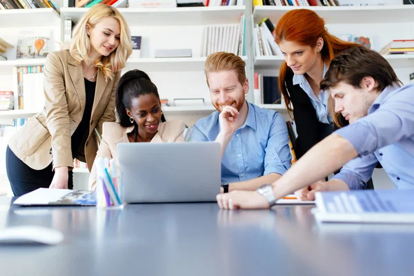 Multiethnic people working in modern office — Stock Photo, Image