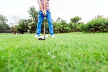 Golfçü bir çekim hazır Başlarken