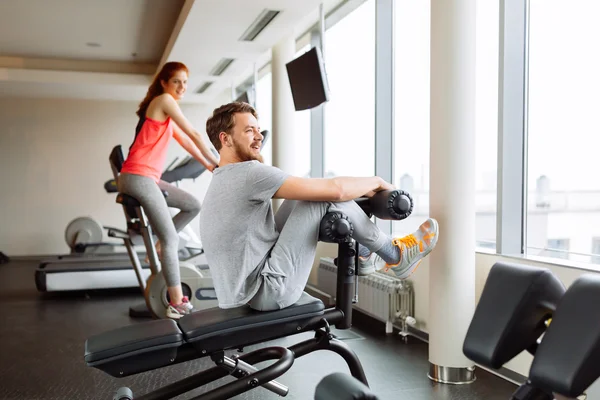 People training in gym — Stock Photo, Image