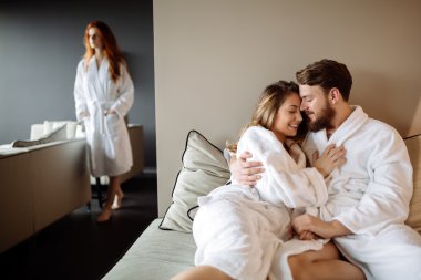 İnsanlar lüks içinde rahatlatıcı