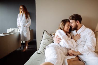 İnsanlar lüks içinde rahatlatıcı