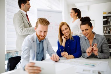 Bir selfie alarak iş adamları