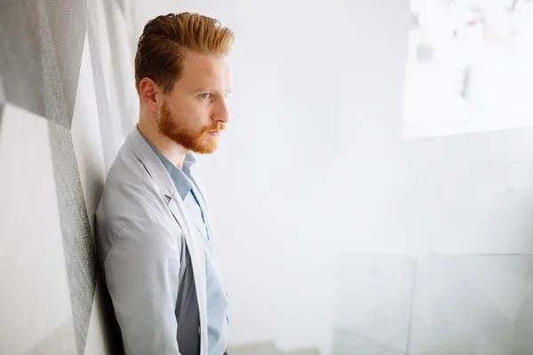Ginger businessman in office — Stock Photo, Image
