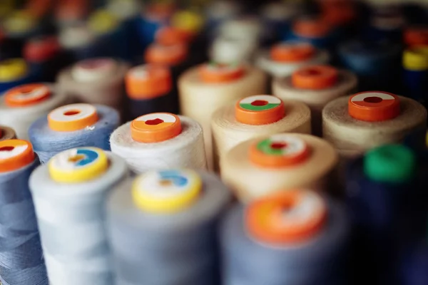 Thread spools in fabric industry — Stock Photo, Image