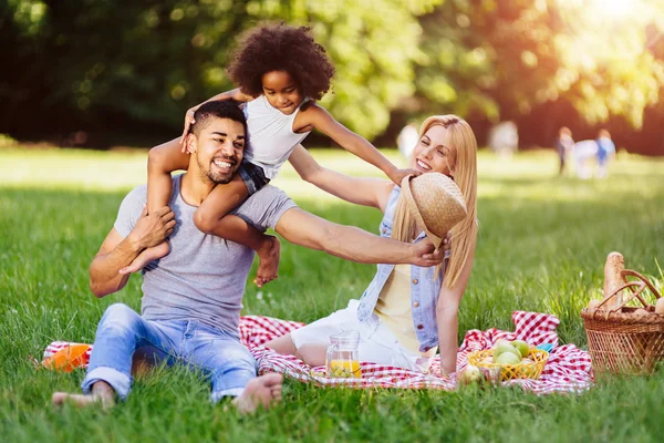 Alegre feliz familia picnic —  Fotos de Stock