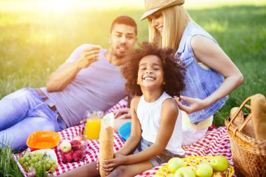 Açık havada piknik aile