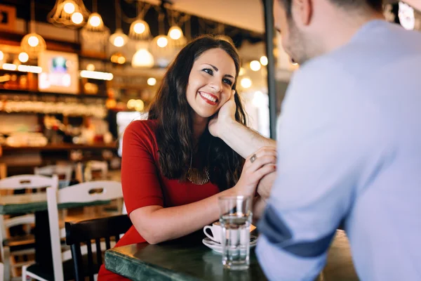 Couple dating in restaurant — Stock Photo, Image