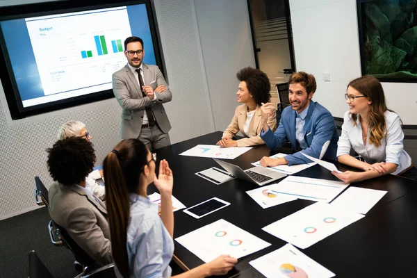 Portret Van Architecten Zakenmensen Gesprek Functie — Stockfoto