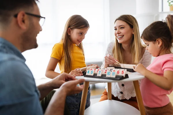 Happy Family Having Fun Times Playing Home — Stock Photo, Image