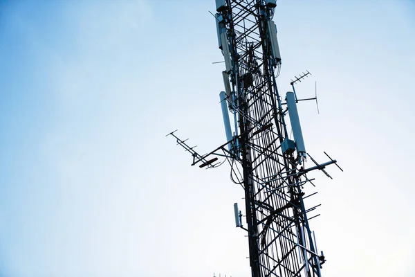 Telecommunication mast TV antennas wifi wireless technology with 5g