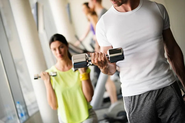 Deporte Fitness Estilo Vida Concepto Personas Grupo Músculos Poeple Feliz — Foto de Stock