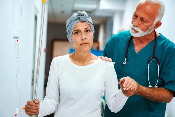 stock image Woman with cancer during chemotherapy recovering from illness