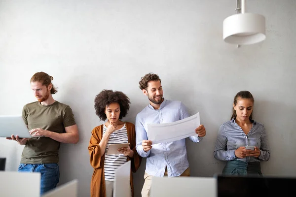 Azienda Successo Con Lavoratori Felici Business Meeting Concetto Lavoro Squadra — Foto Stock