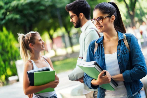 Bir grup üniversite öğrencisi birlikte okuyorlar ve dışarıda eğleniyorlar.