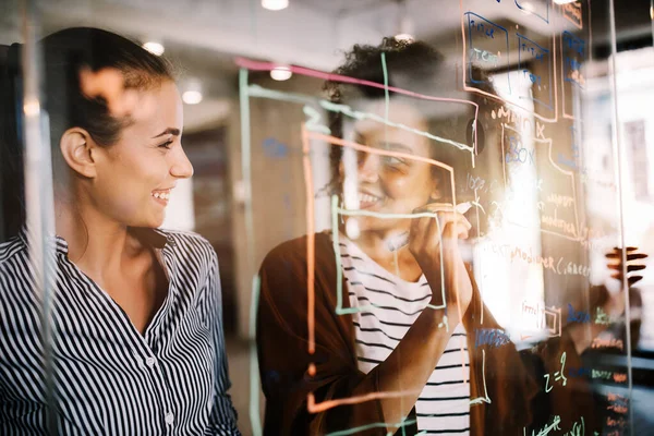 Programmierer Arbeiten Bei Unternehmen Zusammen — Stockfoto