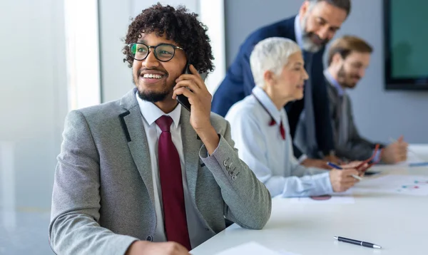 Groupe Gens Affaires Travaillant Équipe Bureau — Photo