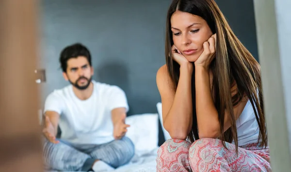 Casal Frustrado Discutindo Tendo Problemas Casamento Quarrel Pessoas Conceito Problema — Fotografia de Stock