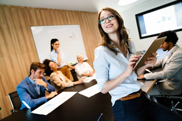 Group Entrepreneurs Business People Conference Modern Meeting Room — Stock Photo, Image