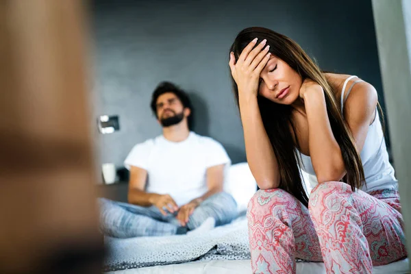 Casal Frustrado Discutindo Tendo Problemas Casamento Quarrel Conceito Pessoas — Fotografia de Stock