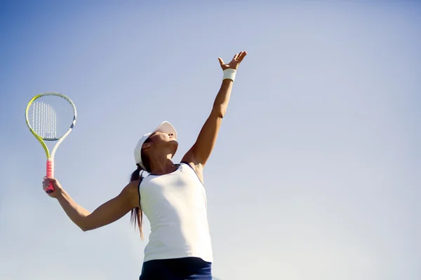 Жіноча тенісистка — стокове фото