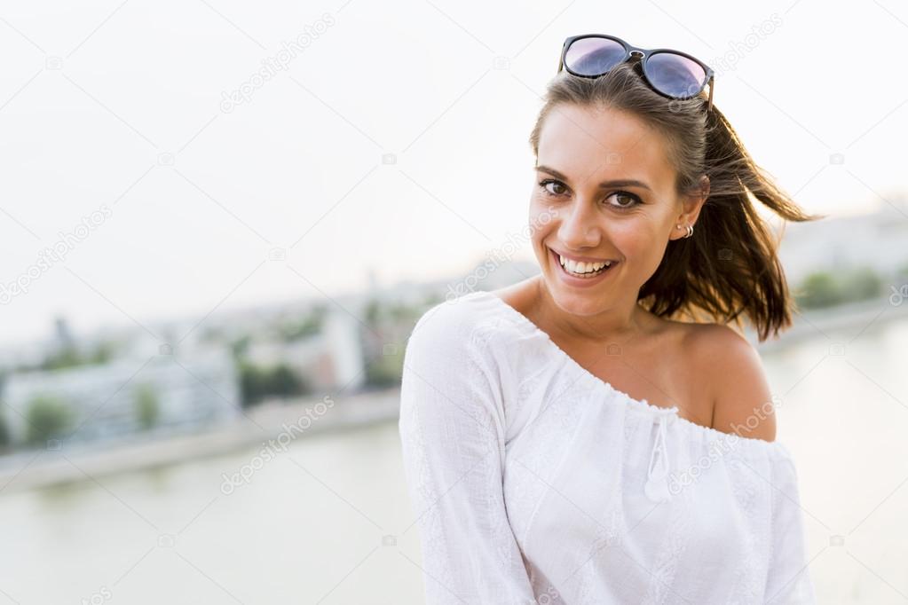 beautiful woman smiling