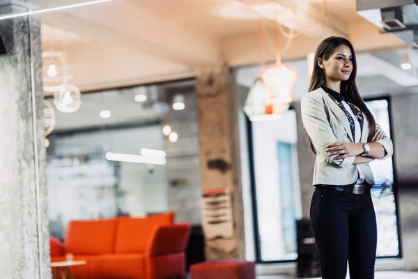 Standing confident businesswoman — Stock Photo, Image