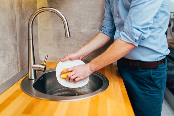 Man schoon houden handen — Stockfoto