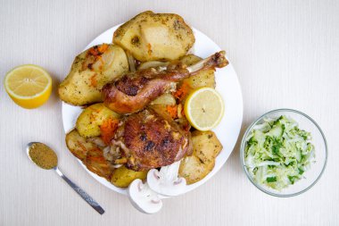 etli sebze ve mantar