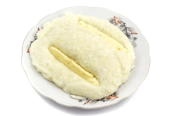 Mengrelian mais mamalica met twee kaas. Georgische voedsel. — Stockfoto