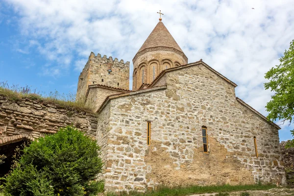 Замок Ананури, замковый комплекс на реке Арагви в Грузии — стоковое фото