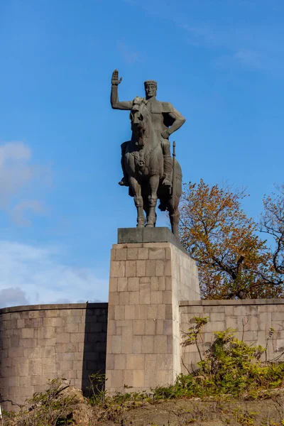 Tbilissi Géorgie Novembre 2020 Statue Roi Vakhtang Gorgasali Tbilissi Géorgie — Photo