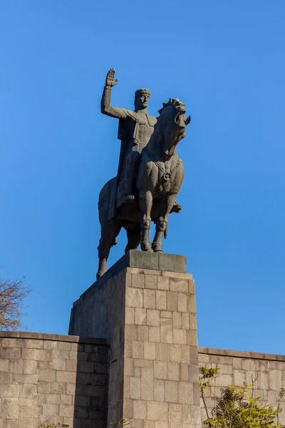 Tbilissi Géorgie Novembre 2020 Statue Roi Vakhtang Gorgasali Tbilissi Géorgie — Photo