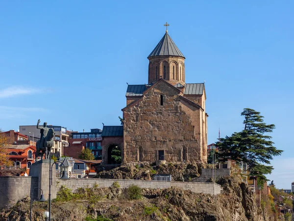 2020年11月7日 トビリシのメテキ教会旧正教会 ジョージア — ストック写真