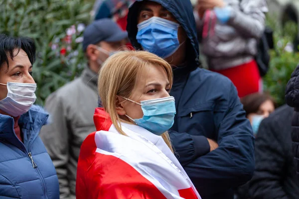 Tbilisi Georgia Novembre 2020 Protesta Contro Bidzina Ivanishzhili Che Chiede — Foto Stock