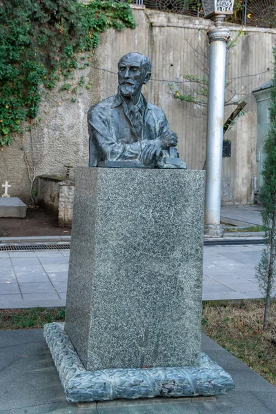 Tbilisi Georgia November 2020 Mtatsminda Pantheon Writers Public Figures Kyrkogård — Stockfoto