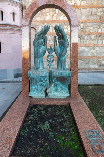 Tbilisi Georgia November 2020 Mtatsminda Pantheon Writers Public Figures Cemetery — Stock Photo, Image