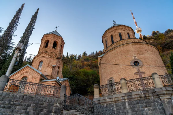 Iglesia Mama Daviti Monte Mtatsminda Tiflis Georiga Religión — Foto de Stock